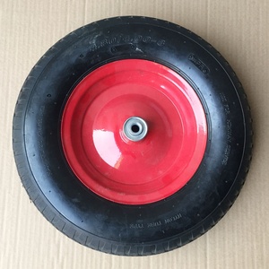 Heavy Duty 4.00-8 Pneumatic Rubber Wheel 16 Inch Inflatable Wheel Barrow Tyre and Wheel 4.80/4.00-8 Rubber <strong>Tire</strong> for <strong>Wheelbarrows</strong> - Product Image 2