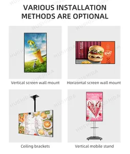 Bảng Menu Kỹ Thuật Số Giá Đỡ Wifi Thông Minh Màu Đen 43 Inch Bảng Menu Màn Hình Lớn Bảng Menu Quán Cà Phê Nhà Hàng