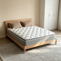 Matelas hybride Queen Size en mousse à mémoire de forme durable avec ressorts ensachés individuels, fermeté moyenne, enroulable en boîte pour chambre à coucher et mobilier de maison