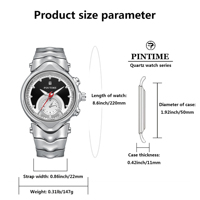 Montre-bracelet analogique à quartz Y2K rétro pour homme, en alliage, avec calendrier, étanche, de luxe, à la mode, vente en gros, Reloj Hombre