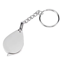 Mini Loupe Pliante Portable 10X avec Chaîne, Loupe de Poche Quotidienne, Outil en Verre, Cadeau Idéal