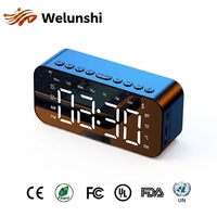 WLS-2003 OEM-Fabrik Lautsprecher-Wecker mit FM-Radio, TF-Karten-AUX-Wiedergabe & Temperaturanzeige für Schlafzimmer