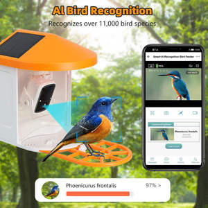 ODM mangeoire à oiseaux intelligente à énergie solaire avec caméra 1080P AI identifier l'application d'observation des oiseaux détecteur d'oiseaux de reconnaissance intelligente automatique AI - Product Image 6