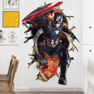 Autocollants muraux 3D Spiderman Art Déco pour enfants, autocollants muraux amovibles, affiches <span class=keywords><strong>de</strong></span> films <span class=keywords><strong>de</strong></span> dessins animés, décoration <span class=keywords><strong>de</strong></span> la maison, art mural Spiderman en PVC - Product Image 5