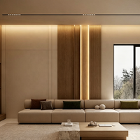 Moulures décoratives pour espaces commerciaux, grandes courbes, lignes squelettiques tendance, panneaux muraux en fibre de bambou H150, lignes de modelage grand format