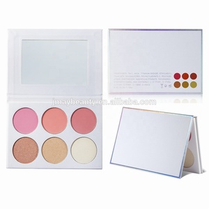Paleta profesional Colorete Sombra de contorno para maquillaje de mejillas Maquillaje facial orgánico sin crueldad <span class=keywords><strong>Bronceador</strong></span> Colorete en polvo Mineral - Product Image 4