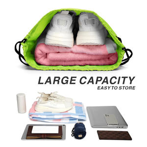 Sac à dos de sport personnalisé avec logo du fournisseur, sacs de shopping promotionnels en polyester avec logo imprimé, sacs à cordon - Product Image 5