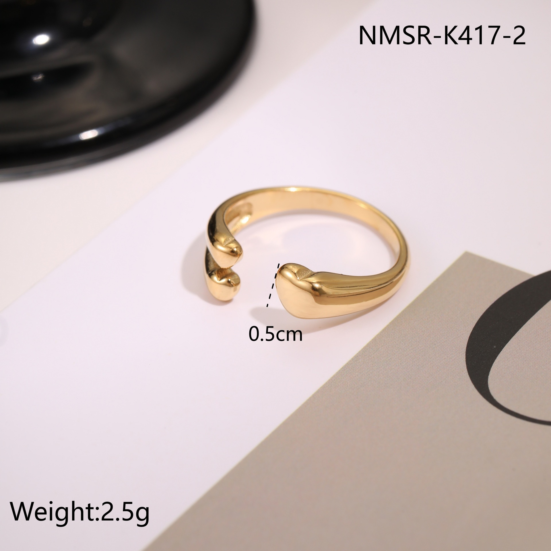 NMSR-K417-2 แหวนหัวใจเล็กสีทอง