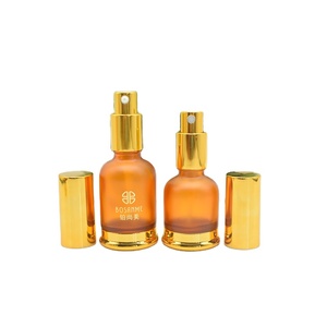 Flacone per pompa per lozione per la stampa di etichette contenitori per oli essenziali in vetro smerigliato cosmetico 20ml 30ml 50ml flacone per lozione Spray per profumo - Product Image 5