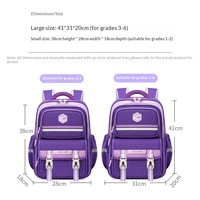 Nueva Mochila Escolar Geométrica para Estudiantes de Primaria de 1.º a 6.º Grado, Mochila de Gran Capacidad, Linda, para Niños, de Microfibra y Cuero Sintético