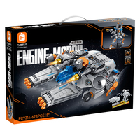 Bloques de Construcción de Plástico ABS Hechos en China, Nave Espacial Águila Halcón, Juguete de Ensamblaje Unisex, Fx-1 Razor Battleship, Robot Transformable 1:72