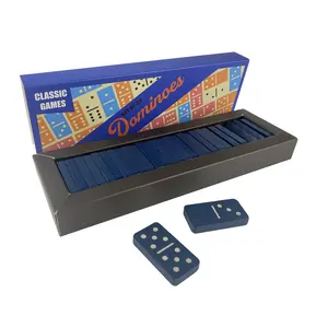 Wooden Dominoes 28 Stück Doppel sechs Dominosteine klassisches Familien spiel