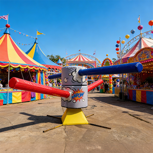 EASYFUN Nuevo Diseño de Fábrica, Pista Inflable Wipeout, Juego Mecánico Interactivo con Obstáculos Dobles Giratorios, Meltdown Comercial - Product Image 4
