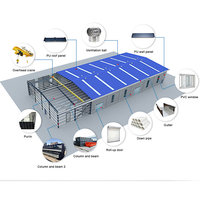 Conception moderne personnalisée Structure en acier préfabriquée Tennis Hangar Atelier Carport Gym Entrepôt Pole Barn Kits Sport Hangar