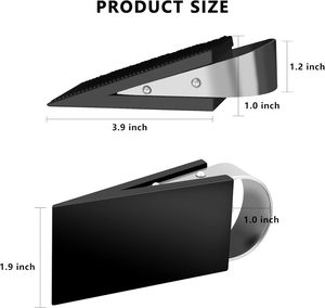 Techoln Heavy Duty Noir Argent Butoirs de <span class=keywords><strong>porte</strong></span> en métal <span class=keywords><strong>Design</strong></span> moderne Wedge pour toutes les surfaces de sol pour les hôtels - Product Image 2