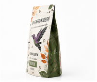 Sacs d'emballage Doypack personnalisés imprimés bleus pour café, avec fermeture éclair, 250g, 500g, 1kg, 2kg, 5kg, et sacs de café 250g avec valve