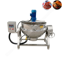100 Liter Gas Jacketed Mixing Pot 50 Liters Layer Steamer Kettle Jacked Kettle Machine Jacketed Cooking Pots