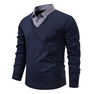 2025 mùa thu mùa đông mới bán buôn Áo ấm cộng với lông cừu dày Áo Len Nam cơ sở hàng đầu nam giản dị áo sơ mi dài tay - Product Image 1