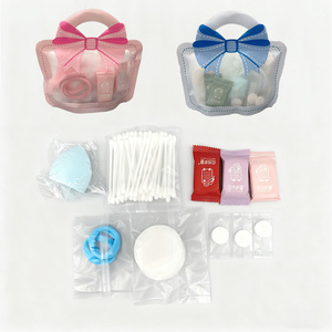 Bộ dụng cụ làm sạch trang điểm dùng một lần 6 trong <span class=keywords><strong>1</strong></span> (khăn nén + Mặt nạ nén + miếng bông tròn + băng đô + Trứng Làm Đẹp + Tăm bông) - Product Image 1