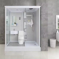 Toilettes mobiles modulaires préfabriquées portables de luxe Cabine de douche Unité de salle de bain sanitaire en acier pour l'extérieur