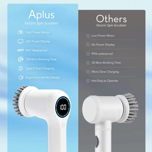 Cepillo de Limpieza Eléctrico de Mano 4 en 1 Geerlepol con Diversas Cabezas de Plástico Ecológicas, Modelo G017 - Product Image 3