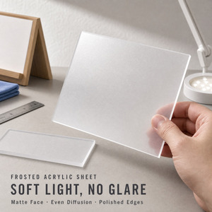 Panneau acrylique givré découpé sur mesure pour boîte à lumière, diffuseur de lampe pour enseigne rétroéclairée, présentoir de vente au détail, feuille translucide mate - Product Image 2