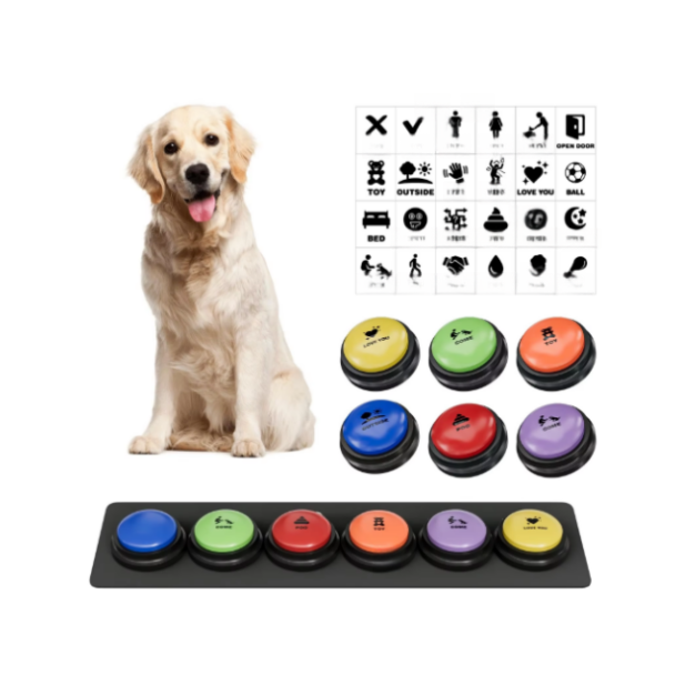 Multiple Colors Talking Buttons for Dogs Recordable Dog Training Speaking Buttons Dog Buttons for Communication