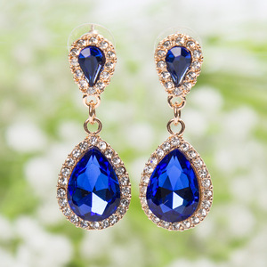 Pendientes Largos de Novia con Pedrería Súper Brillante, Estilo Coreano, Pendientes de Moda Distintivos y Exagerados para Mujer - Product Image 3