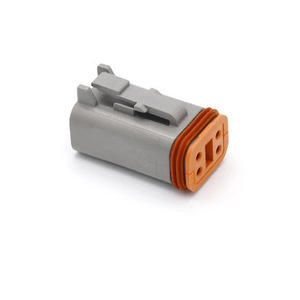 Auto Connector 4 <b>Pin</b> Male And Female Gray Orange Plastic IP20 For Automotive Wiring - Product Image 1