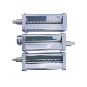 Rol Pasta Stainless Steel, pemotong Spaghetti Fettuccine kualitas tinggi <span class=keywords><strong>3</strong></span> buah Set alat pembuat Pasta untuk prosesor makanan - Product Image 1