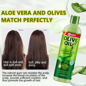 Offre Spéciale populaire 370ml huile d'olive cheveux produits de beauté <span class=keywords><strong>Aloe</strong></span> <span class=keywords><strong>Vera</strong></span> shampooing et revitalisant OEM/ODM - Product Image 6