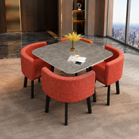 Meubles de restaurant d'hôtel sur mesure, table à manger moderne et ensemble de chaises rembourrées pour projets hôteliers