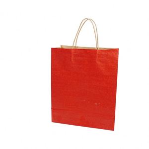 Sacs en papier kraft écologiques classiques pour le shopping et l'emballage alimentaire à emporter, impression de logo personnalisée, forme carrée biodégradable - Product Image 3