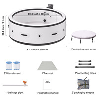 Jacuzzi Inflable Premium, Spa Portátil con Chorros de Masaje de Burbujas, Relajación Interior y Exterior para Jardín o Villa