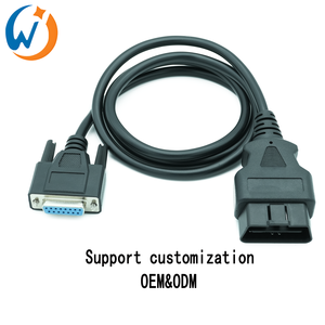 16pin <span class=keywords><strong>OBDII</strong></span> để DB15 Nữ Xe công cụ chẩn đoán Cáp nối DB15 <span class=keywords><strong>OBDII</strong></span> nối - Product Image 6