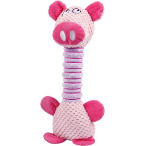 Perro único, cerdo, oso, juguete de perro de peluche en forma de Animal, cuello largo, Limpieza de dientes de Mascota, juguete duradero para masticar perros, juguete chirriante - Product Image 3