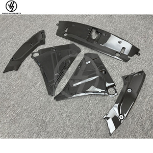 Kit de habillage de compartiment moteur 100% neuf style OEM en fibre de carbone, 5 pièces pour Nissan GTR R35 2008-2018, noir brillant, tissage sergé, pour course automobile Vanew - Product Image 5