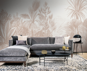 Carta da parati con stampa 3d con piante da parete paesaggio naturale paesaggio tropicale decorazione murale carta da parati dipinta a mano foglie di albero della giungla carta da parati - Product Image 1