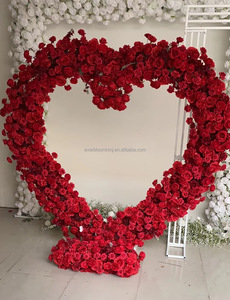 M31 <span class=keywords><strong>fiori</strong></span> artificiali arco di nozze sfondo arco palcoscenico proposta decorazione fiore Stand <span class=keywords><strong>rosa</strong></span> a forma di cuore ad arco fiore Stand - Product Image 5