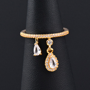 Pendientes Colgantes Q168 con Diseño de Gota de Agua, Circonita con Corte de Pera y Engaste de Garra, Joyería de Moda para Boda para Mujer, Aleación de Zinc - Product Image 4
