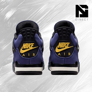 Air <span class=keywords><strong>Jordan</strong></span> <span class=keywords><strong>4</strong></span> Retro 'Lakers' Zapatillas de diseñador de moda de lujo, zapatos deportivos transpirables para hombre - Product Image 4