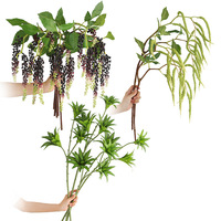 Groothandel China Kunstmatige Sanguinaria Bloemen Bruidsboeketten Handgebonden Hangende PVC Spuitgiet Bloemarrangementen