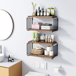 Ensemble de 2 tables de chevet flottantes, étagères murales pour chambre à coucher, salon, salle de bain, cuisine - Product Image 2