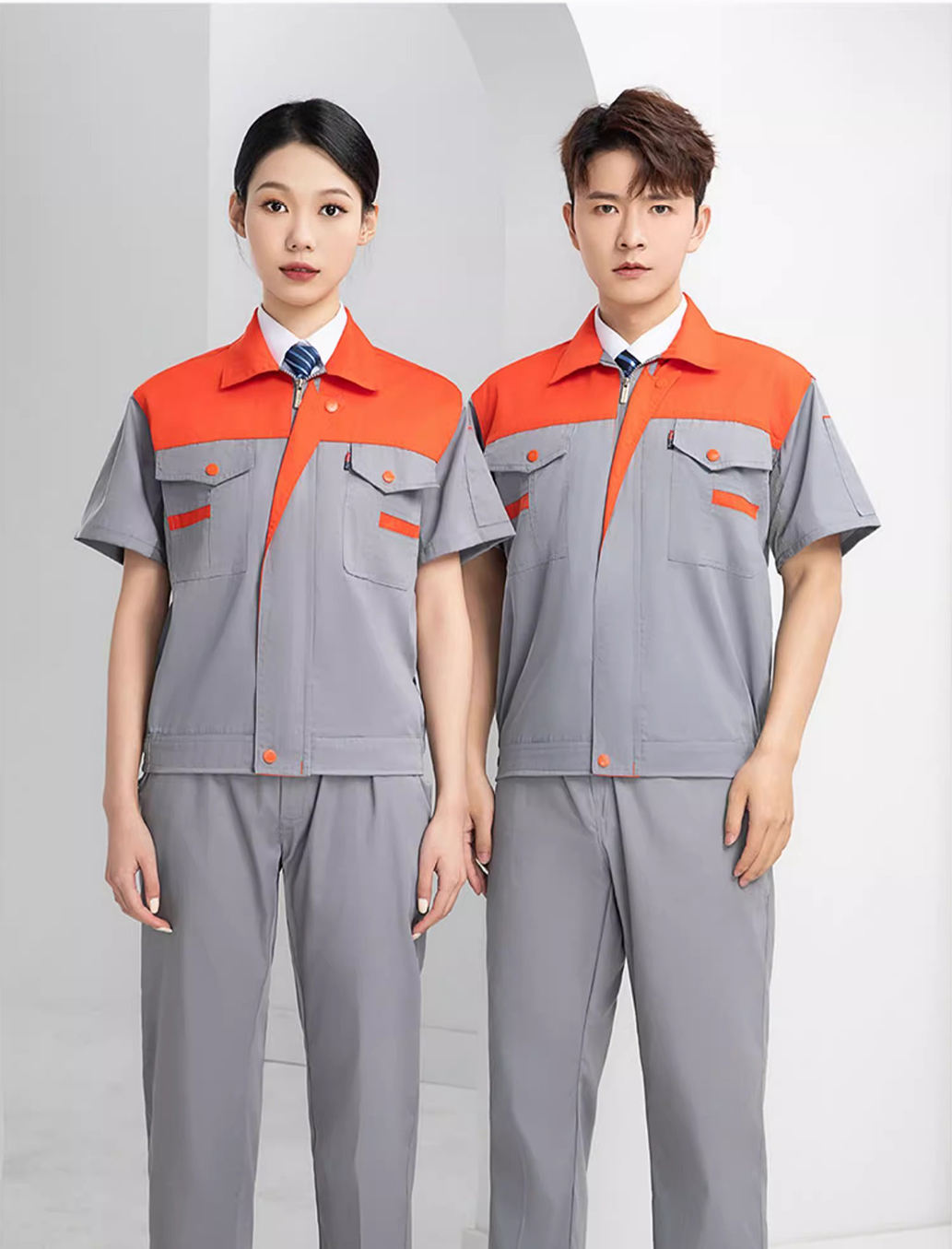 Haut Orange Bas Gris