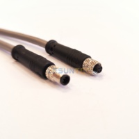 M5 M8 M12 konektor lurus otomotif harnes kabel IP67 nilai PVC terisolasi 110V-250V konektor lurus Harness kawat
