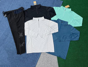 Fußball-Trikot-Sets Herren Langarm-Oberteile und Hosen Trainings-Laufanzug Polyester Hochgeschlossener Reißverschluss Fitness Freizeitkleidung Herbst Winter - Product Image 3