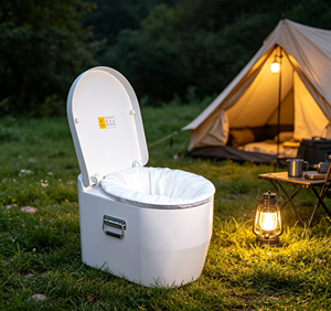 Toilette Céramique Intelligente Portable Sans Eau avec Télécommande, Contrôle Automatique des Odeurs et Chasse d'Eau à Sec, Design Moderne pour Maison, Camping-Car et Camping - Product Image 1