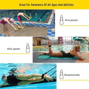 Bande de Résistance Personnalisable à 3 Niveaux pour Entraînement de <span class=keywords><strong>Natation</strong></span> et Étirements des Bras sur Terre, avec Sangle de Cheville et Sac de Transport - Product Image 6