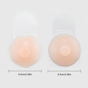 여성용 2.56인치 실리콘 스트랩리스 스티키 브라 재사용 가능한 통기성 가슴 리프트 니플 커버 - Product Image 3