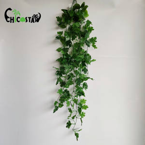 Decoración Colgante de Hierba Artificial de Plástico Ecológico con 5 Ramas y 198 Hojas de Tortuga, 2021 - Product Image 1